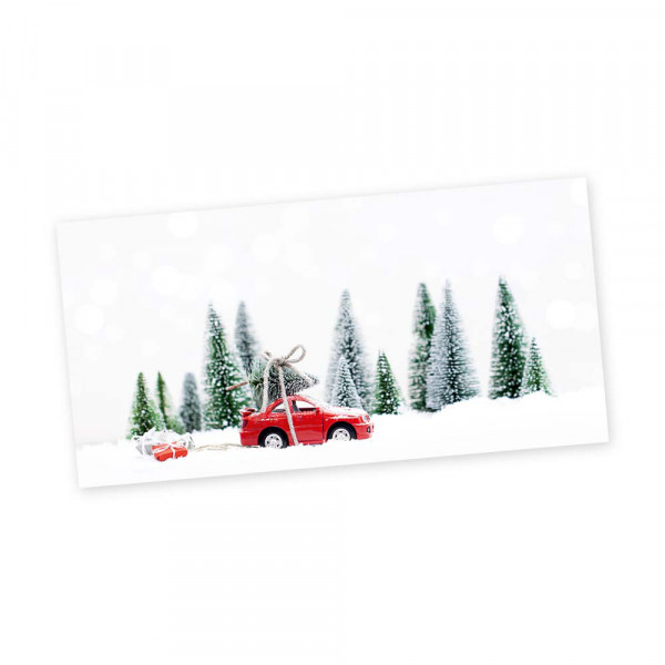 Weihnachts-Postkarte, Motiv Wald