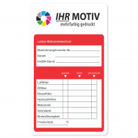 Kundendienst Aufkleber Baumaschinen, Motorölwechsel 100 Stück/Pack Kundendienst Aufkleber Baumaschinen, Motorölwechsel 100 Stück/Pack