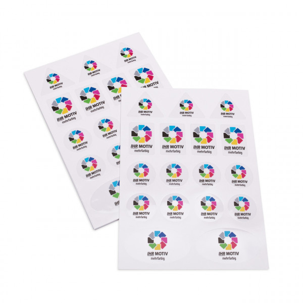 Stickerbogen Folie weiß