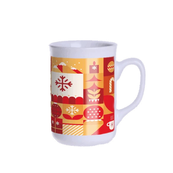 Santa Glühweintasse weissaus Keramik