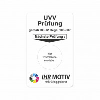 Grundplakette DGUV Vorschrift 108-007, Regalprüfung Grundplakette DGUV Vorschrift 108-007, Regalprüfung