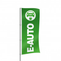 Fahne "E-Mobilität", Design grün Fahne "E-Mobilität", Design grün