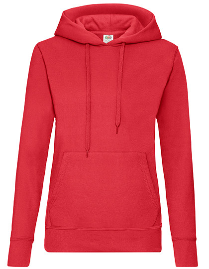 Ladies Classic Hooded Sweat individuell bedruckt Red