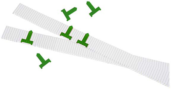 Planungssignale für Einstecktafel breitgrün