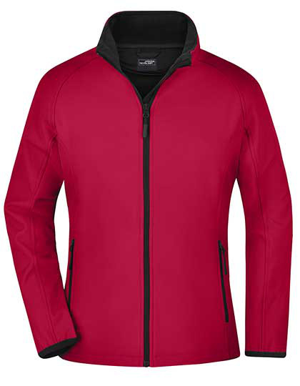 Ladies Promo Softshell Jacket individuell bestickt Red