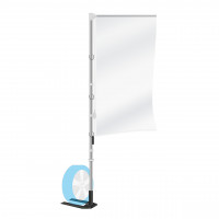 Teleskop Fahnenmast mit Ausleger, mobil, höhenverstellbar von 2,00 bis 5,35 m Teleskop Fahnenmast mit Ausleger, mobil, höhenverstellbar von 2,00 bis 5,35 m