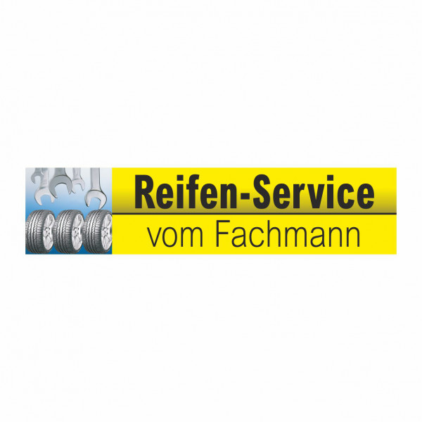 Werbebanner Reifen-Service vom Fachmann, 300 x 70 cm