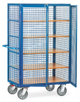 Fetra Kastenwagen mit Gitterwänden mit Doppelflügeltür, Stangenverschluss Fetra Kastenwagen mit Gitterwänden mit Doppelflügeltür, Stangenverschluss