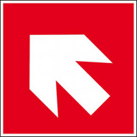Brandschutzschild Richtungsangabe schräg aufwärts/abwärts PVC-Folie, nachleuchtend15 x 15 cm Brandschutzschild Richtungsangabe schräg aufwärts/abwärts PVC-Folie, nachleuchtend15 x 15 cm