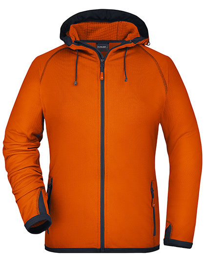 Ladies Hooded Fleece individuell bestickt Dark Orange