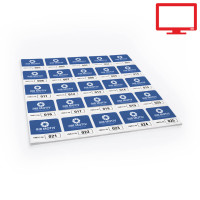 Aufkleber mit fortlaufender Nummerierung aus Sicherheitsfolie Aufkleber mit fortlaufender Nummerierung aus Sicherheitsfolie