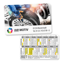 Scheckkartenkalender mit Motiv Räder Scheckkartenkalender mit Motiv Räder