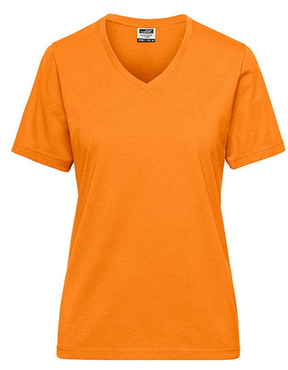 Ladies Bio Workwear T-Shirt individuell bedruckt Orange