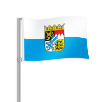 Bayern mit Wappen Querformatfahne Bayern mit Wappen Querformatfahne