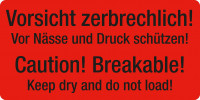 Vorsicht zerbrechlich! Verpackungsetikett Vorsicht zerbrechlich! Verpackungsetikett