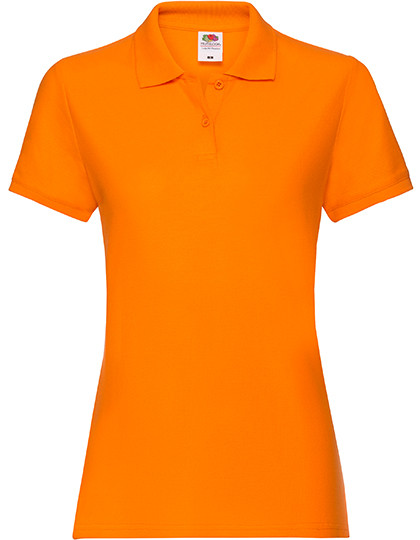 Ladies Premium Polo individuell bedruckt Orange