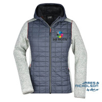 Ladies Knitted Hybrid Jacket individuell bestickt Ladies Knitted Hybrid Jacket individuell bestickt