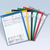 Auftragstaschen DIN A4 mit Klappring und Klett-Verschluss, mit Unterlagen-Fach auf der Rückseite Auftragstaschen DIN A4 mit Klappring und Klett-Verschluss, mit Unterlagen-Fach auf der Rückseite