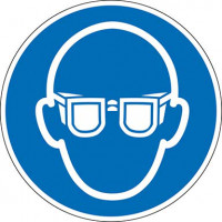 Gebotsschild Augenschutz benutzen PVC-Folie20 cm Gebotsschild Augenschutz benutzen PVC-Folie20 cm