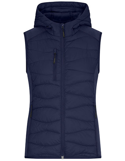 Ladies Hybrid Vest individuell bestickt Navy