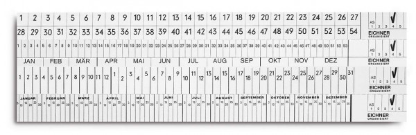 Planungs-und Terminstreifen für die Serie VISIMAP weiß
