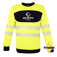 EOS Hi-Vis Workwear Sweatshirt individuell bedruckt EOS Hi-Vis Workwear Sweatshirt individuell bedruckt